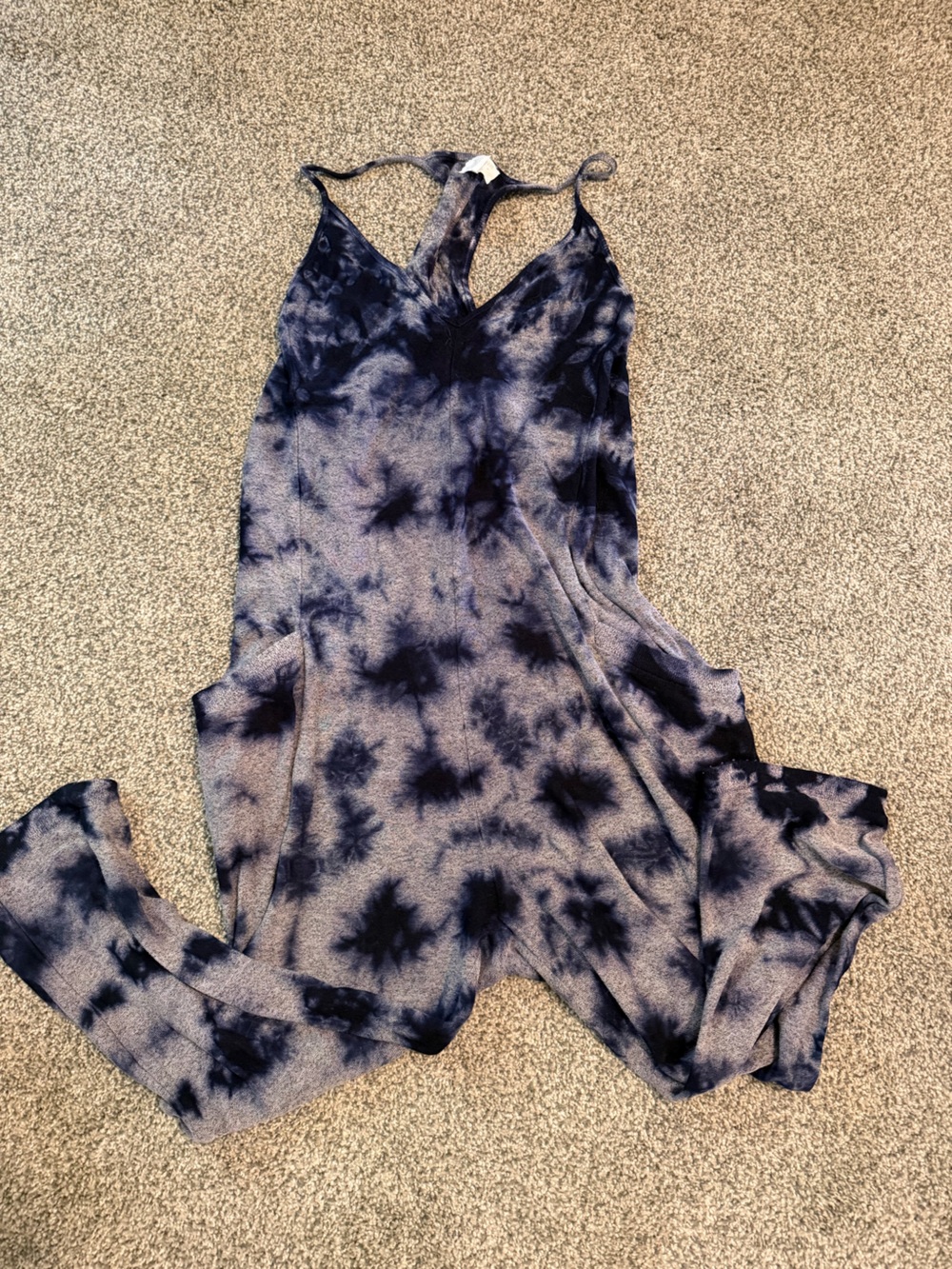 Urban Outfitters Navy and Heather Gray Tie-Dye onesie
